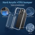 thumbnail image 6 of Allytech Upgrade Card Holder Back Cover Case for Apple iPhone 15 Pro, iPhone 15 Pro Clear Case, Crystal Clear Anti-Scratch Anti-Yellow Bumper Phone Case for iPhone 15 Pro - Clear, 6 of 9