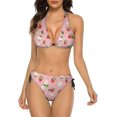 thumbnail image 1 of NICKSUN Women's Bikini Sets, Cute Print Two Piece Bathing Suits Sexy Halter Padded Bikini Swimsuits, 1 of 6