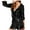 Black, variant on Kaemgyyd Women Sequin Romper Glitter Sparkle Wrap V Neck Shorts Jumpsuit Long Sleeve Dance Party Clubwear One-Piece Outfits