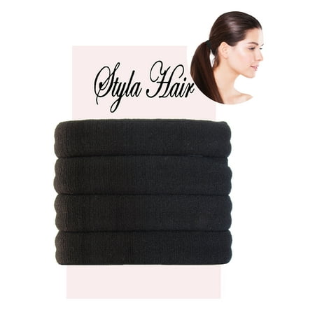 Premium Hair Ties For Thick Hair Heavy Or Curly Hair 4 Pack No