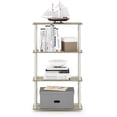 thumbnail image 4 of Furinno 23.6 W x 11.6 D x 43.25 H 4-Shelf Decorative Shelves, Sonoma Oak and White, 4 of 5