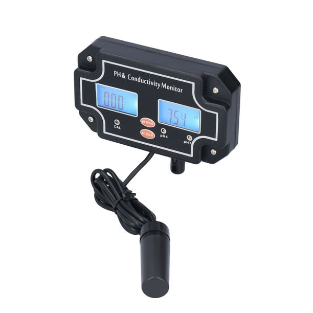 Medidor Digital Combinado de Ph y Temperatura, Termómetro de Acuario, Monitor de Ph Con Función de Calibración Automática para Laboratorio de Acuicultura