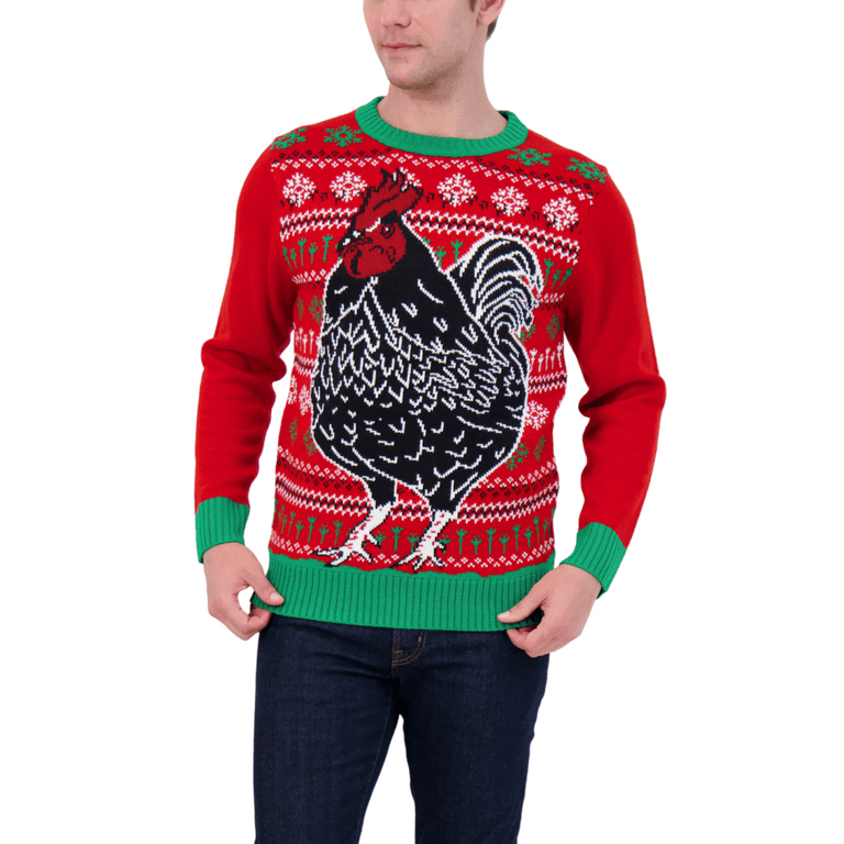 Holiday Hype Men's Festive Ugly Christmas Holiday Pull Over