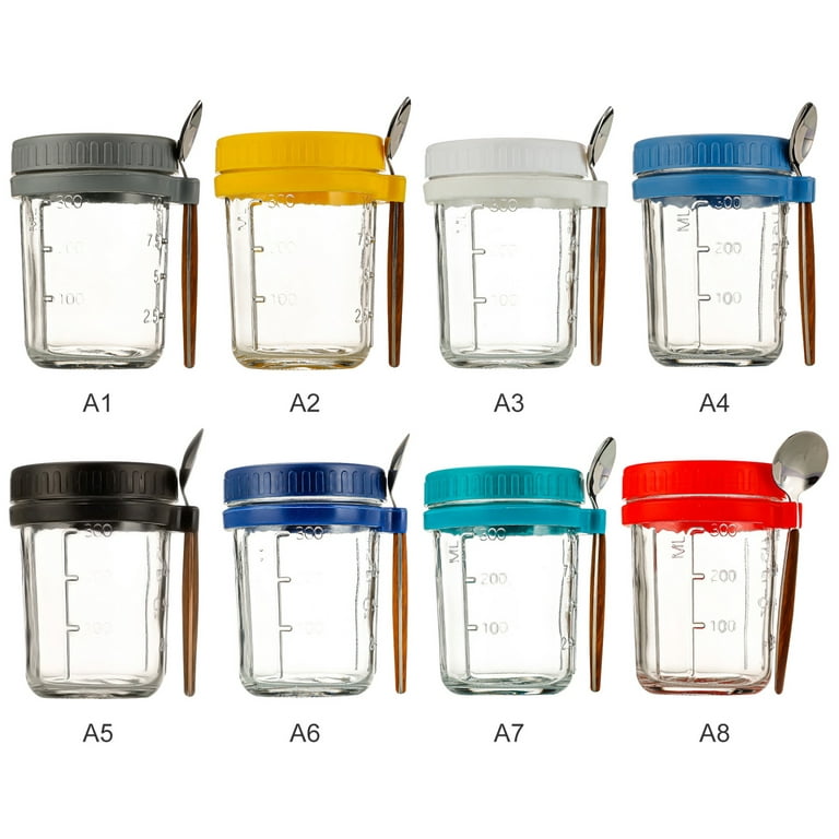 1PC,350ml Overnight Oats Containers With Lid And Spoon,Large