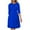 Blue, variant on Women's Elegant Pencil Dress Office Church Modest Business Wear to Work Crewneck 3/4 Sleeve Knee Length Dress