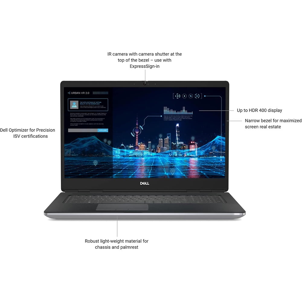 Windows 11 Pro Laptop Dell Precision 7750 17.3" PC | Intel Core i7 10th gen | 32GB RAM | 512GB SSD ( sihed)