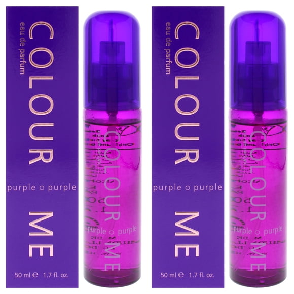 Colour Me Purple par Milton Lloyd pour Femmes - Vaporisateur EDP 1,7 oz - Lot de 2