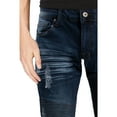 thumbnail image 3 of RAW X Mens RawX Slim Fit Moto Detail Stretch Jeans, Indigo, 33X32, 3 of 6