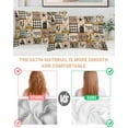 thumbnail image 4 of Animals Farmhouse Satin Pillowcase for Hair and Skin with Zipper, Soft Breathable Cooling Silk Pillow Cases, Vintage Farm Country Star Brown Plaid Throw Pillow Covers Standard Size 20"x26" Set of 2, 4 of 6