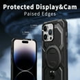 thumbnail image 2 of ELEHOLD Case for iPhone 15 Pro Max, Military-Grade Drop Protection Magnetic Phone Case with 360° Rotating Ring Stand,Black, 2 of 6