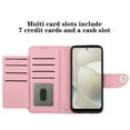 thumbnail image 5 of Allytechgroup Wallet Case for Moto G Stylus 5G (2025), Luxury PU Leather Shockproof Protective Flip Cover for Women Girls, Kickstand Folio Case with Card Slots Holder Wrist Strap Lanyard, Pink, 5 of 5