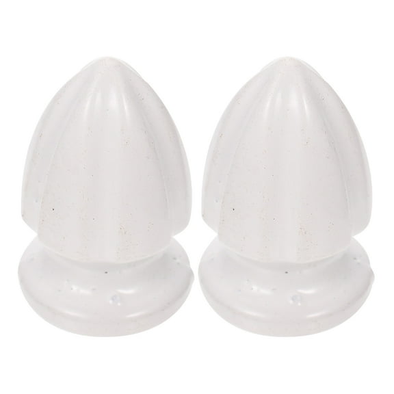 2 Pcs Gold Bulb Shade Knob Bedroom Lamp Decorations 2X2X3.3CM White