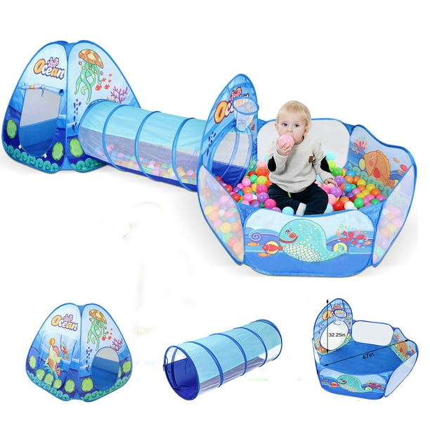 BRIZI LIVING Ball Pit Tunnels and Play Tent for Toddlers, Baby Indoor