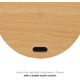 thumbnail image 4 of inalámbrica simple y moderna (madera), cargador inalámbrico rápido de 15 W máx., control táctil, brillo de 3 niveles, para Galaxy S10/S20/Note 10, iPhone X/11/11 Pro, Airpods 2, LG V50/G7/G8, 4 of 5