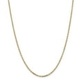 thumbnail image 1 of 14K Yellow Gold necklace Cable chain Round Diamond-cut 24 in 2.2 mm, 1 of 5