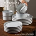 thumbnail image 2 of Vesteel 12-Piece Dinnerware Set, Ceramic Plates and Bowls Sets, Healthy Yixing Purple Clay Dishes Set, Elegant & Durable Tableware, Dishwasher & Microwave Safe - Moonlight White, 2 of 12