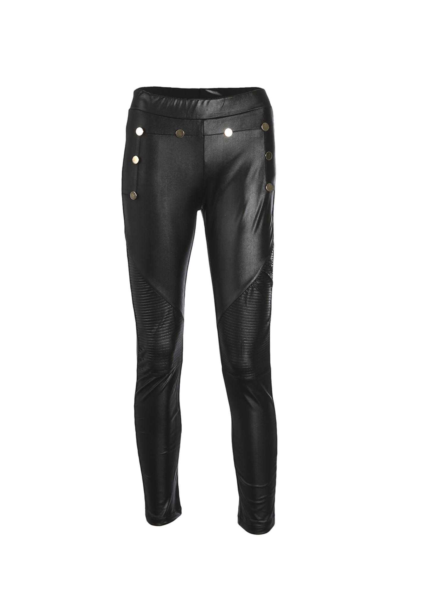 leather stretch jeans