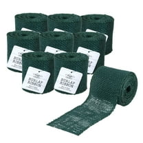 Love, Laugh, Craft Jute Burlap Roll Precut, 3"W X 5-Yards, 9 Rolls, 740-32KIT, Pine Green