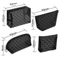 thumbnail image 2 of DODAMOUR 4 Pieces Mesh Cosmetic Bags, Portable Travel Mesh Makeup Bag, Heart Print Zipper Pouch Toiletry Bag for Women Girls (Black), 2 of 6