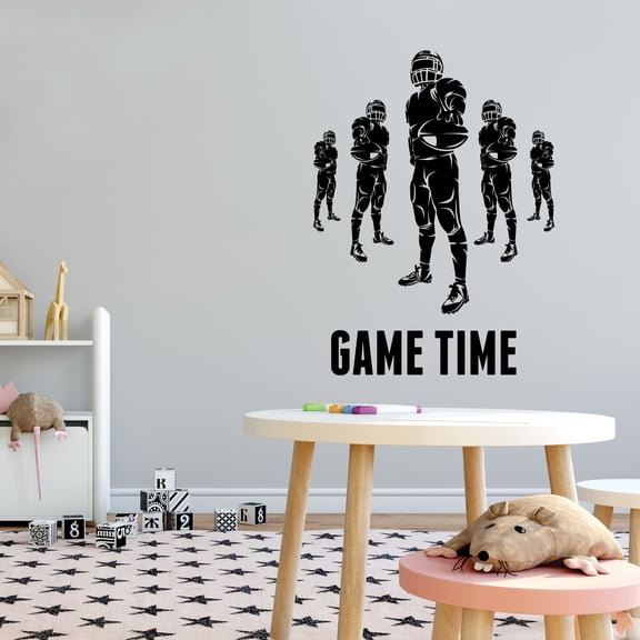 Sports Wall Decals for Boys Bedroom - Standing Football Team Players Players DIY & Creativity Boy Girl Bedroom Wall Sticker - Size: 7 In x 10 In