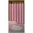 thumbnail image 4 of Hyoola 10" Rustic Antique Rose Pink Dripless Dinner Candles Unscented Paraffin Wax with Cotton Wicks, 12-Pack, 4 of 9