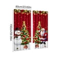 thumbnail image 3 of Christmas Curtains 2 Panels, Red Santa Snowman Xmas Tree Snowflake Printed Window Drapes, Rod Pocket Holiday Curtains for Living Room Bedroom Christmas Decor, 3 of 6