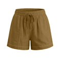 thumbnail image 7 of Women's Casual Shorts Comfy Elastic Waist Lightweight Summer Wide Leg Comfy Trendy Shorts with Pockets by Yigetop Beige L, 7 of 7
