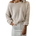 thumbnail image 1 of Pull en Tricot à Manches Longues pour Femme Automne Hiver, 1 of 6