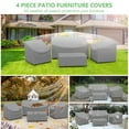 thumbnail image 6 of Limerenc Patio Furniture Covers, 4-Piece Outdoor Furniture Covers Waterproof for Patio Loveseat, Chair and Coffee Table, Gray, 6 of 8