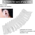 thumbnail image 2 of Protectores auditivos desechables, paquete de 100 fundas impermeables transparentes para baño y ducha, 2 of 4