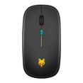 thumbnail image 1 of Mouse inalámbrico LED delgado para PC, portátil, 2.4G, 4 botones, carga USB, RGB, inalámbrico para computadora. Negro, 1 of 8