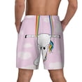 thumbnail image 2 of Rocae Aerial Yoga for Unicorn for Men's Swim Trunks Quick Dry With Two Side Pockets and One Lined Patch PocketXX-Large, 2 of 9