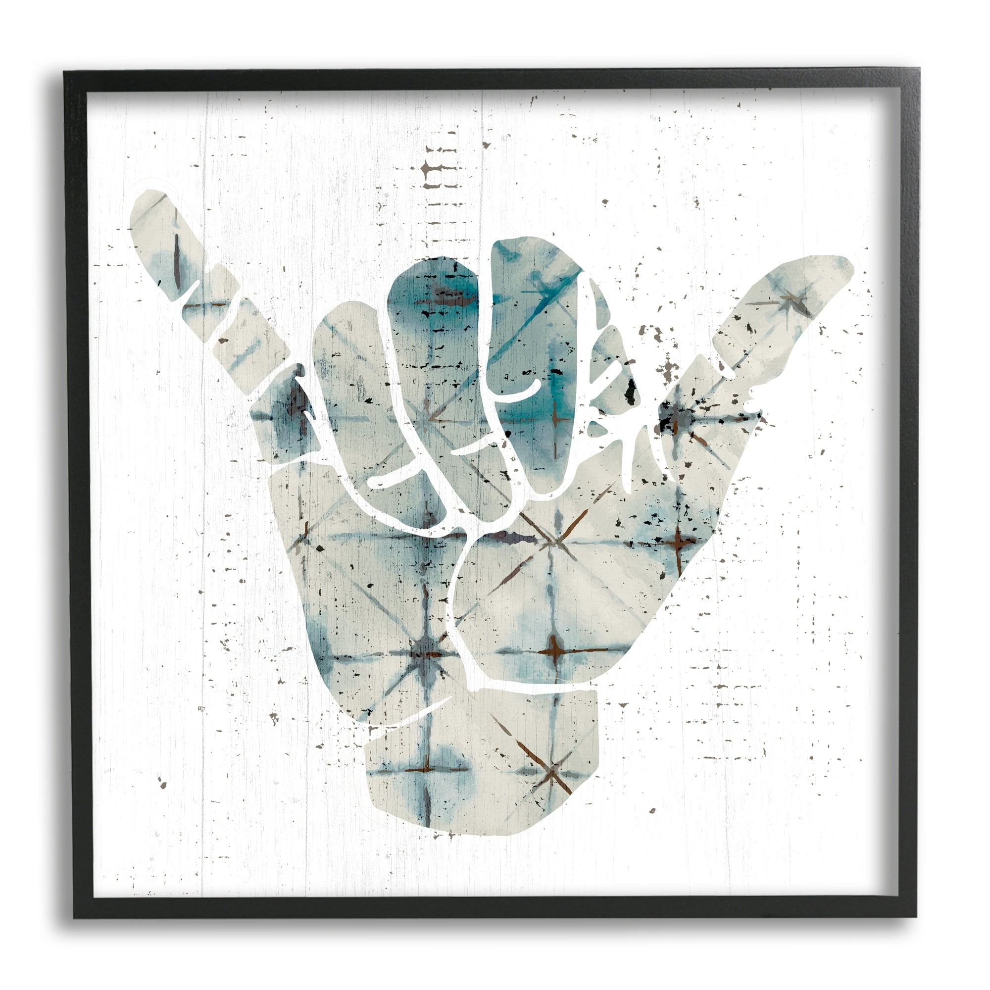 Stupell Industries Hang Loose Hand Sign Modern Abstract Pattern, 24 x 24,Design by Daphne Polselli