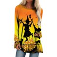 thumbnail image 2 of Costumes d'Halloween pour Femmes 2023 T-Shirt Col Rond Imprimé Halloween Manches Courtes T-Shirt Blouse Hauts Chemises Grande Taille pour Femmes en Liquidation, 2 of 5