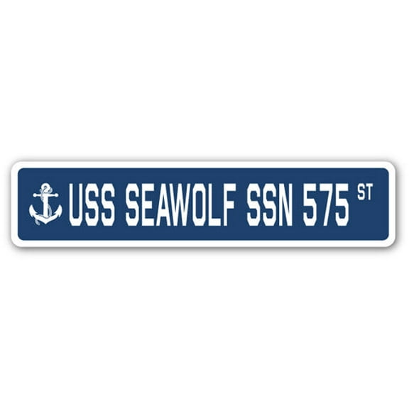 USS SEAWOLF SSN 575 Street Sign us navy ship veteran sailor gift