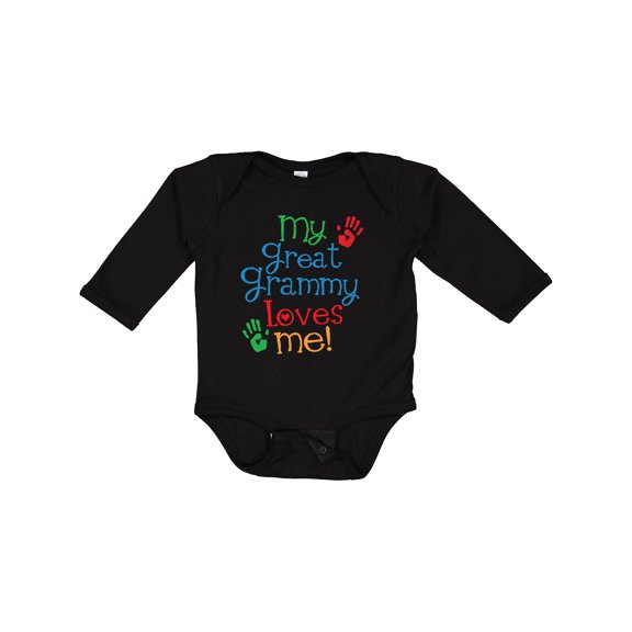 Inktastic My Great Grammy Loves Me Grandchild Boys or Girls Long Sleeve Baby Bodysuit