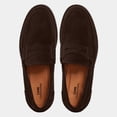 thumbnail image 4 of CMR CHAMARIPA High Increasing Shoes - Raised Heel Shoes - Handcrafted Dark Brown Suede Penny Loafers 6 CM / 2.36 Inches (No Shoe Last), 4 of 5