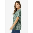 thumbnail image 3 of Woman Within Plus Size Perfect Printed Short-Sleeve Scoopneck Tee, 3 of 5