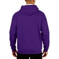 thumbnail image 5 of Men's Hoodies Sherpa Fleece Lined Sweatshirt Winter Casual Warm Drawstring Plain Hooded Pullover Sweater (S, Purple #A), 5 of 7