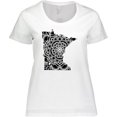 thumbnail image 3 of Inktastic Minnesota Silhouette Mandala Women's Plus Size T-Shirt, 3 of 5