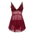 thumbnail image 5 of uublik Valentines Lingerie Set for Women Sexy Naughty Babydoll Plus Size Bodysuit Lace, 5 of 5