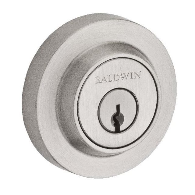 Baldwin SC.CRD.150 Single Cylinder Contemporary Round Deadbolt Satin Nickel