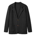 thumbnail image 4 of IWRICH Men's Shawl Collar Cardigan Sweater Button down Knitwear with Pockets Black M, 4 of 4