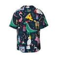 thumbnail image 2 of Disketp Men's Hawaiian Cute Funny Animals Print Shirts Button Down Holiday Beach Shirts-Small, 2 of 7