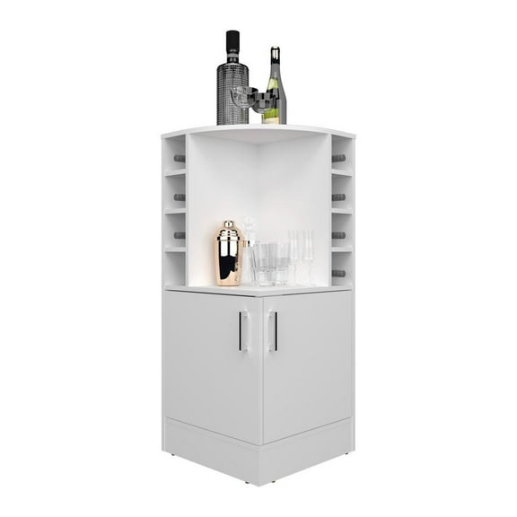 We Have Furniture Hobart Bar Cabinet, Living Room, White