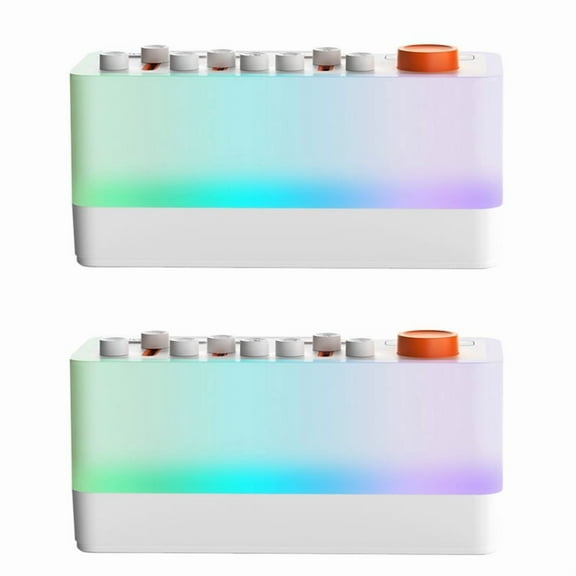 Portable Sleep Aid Sound Machine White Noise Machine Bluetooth RGB Color Speaker 12 Night Light Colors and Sound Timer