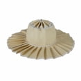 thumbnail image 2 of Women's Wide Brim Straw Sun Hat with Pleated Design, Foldable Packable Summer Beach Hat for Travel, Elegant Breathable UV Protection Floppy Bucket Hat for Outdoor Holiday, 2 of 3