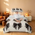thumbnail image 3 of Homewish Halloween Gothic Skull Twin Duvet Cover, Rose Bow Twin Bedding, Beige Black, Gray Reversible 2pcs, 1 Duvet Cover and 1 Pillowcase, 3 of 7