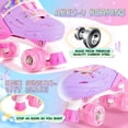 thumbnail image 4 of Patines deportivos 2PM para niñas con ruedas iluminadas, diseño de mariposa rosa, 4 of 8