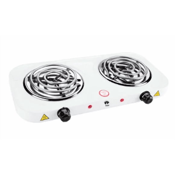 Parrilla Eléctrica Xtellar 2 Quemadores Acero Inoxidable Color Blanco